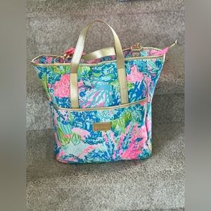 GUC Lilly Pulitzer multi-way bag. Should/back/hand bag.